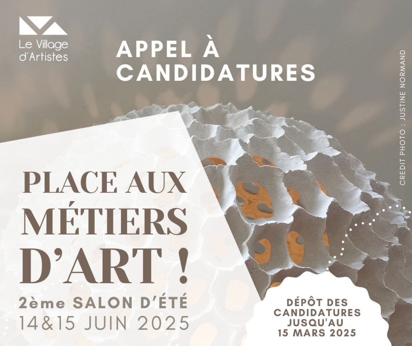 Salon "Place aux Métiers d'Art !" - 14 & 15 juin 2025